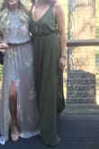 I really loved the way this dress looked on the model but it was pretty big in the boob area for me. I didn't wear a bra because of the open back and didn't really love the look of it (normally I can wear no bra and feel completely comfortable). Still overall a really pretty dress! - SHANNA N.