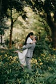 This was the perfect flowy dress. I wore it to my honeymoon photo shoot in Japan. I had to get it hemmed because I wasn't planning on wearing heels. If you plan on wearing heels then it would be perfect length. I'm 5'2 and the small was perfect. - Jocelyn C.