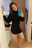It's a little loose, so I'm glad I sized down to the XS. Although it doesn't really make you look snatched, it's good for comfy, cute relaxation. And the pieces are super cute to wear separately! - Rachel O.