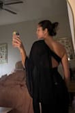 This dress fit perfectly on me. I have a large bust but I can wear this dress without a bra just fine. My only thing is that this dress is long on me so I do sweep the floor. I'm 5'3, and usually have to get petite-sized bottoms to begin with. I had to get 5-inch heels to make up for the length of the dress without making alterations. I wish they offered petite sizes for their dresses, but it's still beautiful! - Marina G.