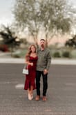 The dress is stunning. It has the right amount of stretch, and the velvet is such a beautiful red. I wore it to my husband's company holiday party and have never received so many compliments! I wasn't sure what size to get and went based off of the recommended size based on my measurements. I feared it would be too small, but it was perfect! The arms were a little tight but not uncomfortable, if anything, it kept the dress in place all night. Would definitely buy again. - Stephanie K.