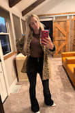 I love the way these long sleeve tops fit. Comfy, tight but cozy. I have the striped one as well. I'm usually an XS, but I ordered a S, and it fits perfectly! - Alex B.