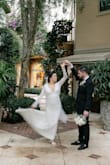 Beautiful option for your wedding. I got tons of compliments and it was delivered fast. The back also is really pretty. - Elia M.