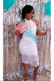 I ordered this dress for my bridal shower and loved it !!!! It fit well and was very classy! Everyone loved the dress ! - Keshia B.