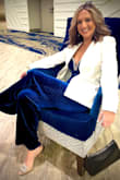 This jumper fits like a glove. I was looking for a sophisticated, classy, yet still comfy outfit for a holiday work event. I wore a white dress blazer to take the look to the professional level. The jumper was comfortable and dressy at the same time. I received numerous compliments. If you are looking for an outfit that will be the talk of the evening, this is it! - Lisa O.