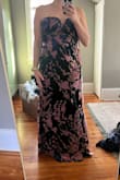 I'm so excited to wear this dress!! I'm actually 20 weeks pregnant, but every maternity dress I purchased felt so dowdy. This one highlights my new bump perfectly, and it surprisingly (considering it's a straight silhouette and velvet) has a bit of stretch to it, so I have been able to fit in it from weeks 16-22. It's really elegant, and I'm getting a ton of compliments on it. If I wasn't pregnant, I would get it in a size Small, but the Medium was perfect! - Emily S.