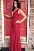Got this dress because it was on sale!  Material is beautiful and great quality.  It definitely hugs all the right curves! I got this in an extra small and while I like the fit, some may wish to have it a bit larger in the bust area.  I like my dresses to hold me in well, so for me it was a perfect fit!  Absolutely LOVE this dress!  I can't wait to wear it out! - Chrissy D.