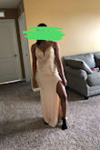 When It came in the mail it was heavy and made of thick good quality material. I thought it was going to be thin and lightweight but you can tell it's made to hold well. I'm wearing it for my prom coming up next month but i've already tried it on 3 times. I feel I sized up because I was nervous to get a size down and it would be too small but honestly it still fits amazing. I'm just getting it altered to be a tad tighter and shorter but overall i'm really happy with it - Jade J.