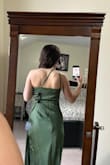 LOVE LOVE!!! I am a bridesmaid for a wedding in May! All the girls are doing hues of green and mine fits in perfectly! Love this fit, although a tiny bit big on me in areas such as my waist, length, or chest, but I am small to begin with. Going to get it tailored a bit and it will be stunning and perfect for the wedding. - Mia L.