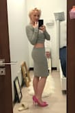 Definitely fits like a glove but not so tight that I don't feel comfortable wearing it.  Love this- can't wait for summer so I can wear it!! - Larissa T.