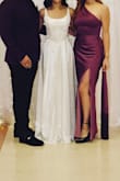 This dress is one of my all time favorites!! The dress color was gorgeous, maybe a little darker than in the pictures. It fit like a glove, no alterations needed. I'm 5'3", and the length was great with 4" heels. I can't wait to have a reason to wear it again. - Stephanie G.