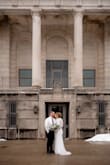 This dress was beautiful for our February courthouse elopement and photographed beautifully as well. Added some backless shapewear underneath for a seamless look. Back is completely open. - Brooke T.