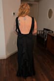 I ordered this dress in both L and XL. I'm a little
more curvy and still want to look feminine without being too tight around the midsection. I'm usually between a L and XL. I would say size up, the L was way too tight, but the XL was just right. For reference, I am 5'3, 150 lbs. and more curvy around the midsection. - Breanna K.