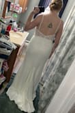 I am obsessed with this dress! It is perfect for my wedding in September. I ordered a few others, but this one takes the cake! The fit is perfect (will get minimal alterations). I love the details on the straps and bodice. Quality material. - Gala H.
