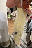 This dress has so much potential. It's a great fit, and the fabric is stunning. Unfortunately, the neckline is really odd and doesn't lie well. The zipper is also very visible on the side. I've included photos. - Ronny C.