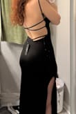 The dress is very true to size. I love the material. - Alexis V.