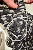 Seam under the right bust area came half ripped up. Looks like someone returned it, and I got this faulty item. If selling for final sale,  please double check on your quality control.  Didn't even get to try it on. - Ellen C.