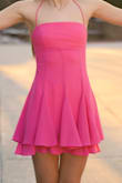 Lol, perfect dress! Longer than expected, which doesn't happen often for me. Pinned cups in to be more modest and danced all night! - Lori W.