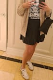 This skirt is perfect and I look forward to wearing it again. It is true to size, great length, and very flattering to my pear shape. Bonus: the leather is soft. I wore it on a casual night out in Vegas. The sweater is also Lulus. (I'm 5.4 and 165 pounds) - Danielle T.