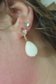 I ordered these for my wedding; I really like unique jewelry, and these caught my eye immediately from the thumbnail. I have a lot of pearls going on in my aesthetic for my big day, and these complete the look beautifully. I can be picky, so I'd looked at so many pairs from all over the place before I found these. Honestly, one of the prettiest pairs of earrings I've ever come across. I couldn't speak to longevity as I don't intend to wear them again until the event, but they seemed good quality, and I did try them on. Didn't want to take them off. - Caitlin H.