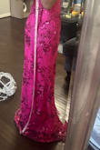 Cute dress. It goes past my feet, which I wanted. Fits perfectly below the waist, only a little loose in the cup and waist area. but easy fix with alteration or sticky bra. Not itchy and the color is really nice. - Chelsea H.