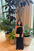 I wore this to a wedding and was very happy with it. I had to get it hemmed because I am on the shorter side. But it was perfect for the event. - Gina D.