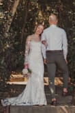 I wore this for my courthouse wedding ceremony and photos afterward at a botanical garden. This dress was so beautiful on a budget! I normally hate off-the-shoulder dresses, but when I saw this one, something about it felt right. The lace and embroidered flowers were so pretty and photographed very well. I could've gotten away with wearing it unaltered, but chose to so that it fit every curve completely perfect. I'm 5', very small chested, and have full thighs and booty. I wore 4" heels and still needed hemming. I had the bust made smaller, and the sides let out a smidge. I think I tried on over 20 Lulus dresses, and this one just felt higher quality with the dress materials and shape! I loved wearing it, felt so pretty, and received so many compliments! - Amanda M.