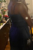 I thought I was going to love this, but I didn't. It bunched up in a lot of areas for me in the back. Maybe this would be a lot more flattering on someone slimmer with less broad shoulders. Great material though. So I gave it a three. I definitely returned it. - Maimouna D.