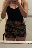 The small actually did fit! However, there is not enough fabric in the back to cover my butt. It's a skort, so the shorts help, but you should not be able to see the shorts while standing! Definitely not able to wear it out. It was also a final sale, so I was not able to return it. - Ashley S.
