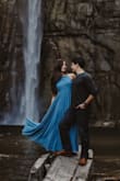 This dress is gorgeous. I wore it for my engagement shoot and the pictures came out better than I imagined, this dress being the perfect color with gorgeous flow. I love the fact that the straps are adjustable, making this able to fit any chest size. The only thing is this dress is extremely long.. I had to take it to a seamstress and take about 5 inches off. If you don't mind the extra hemming trip/cost then this dress is perfect for you. - Eleni D.