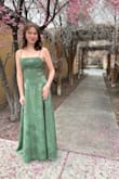 I absolutely loved this dress! It fit perfectly and felt amazing to wear. The fabric is silky and comfortable, and I had zero discomfort even after hours of moving and dancing. The quality is fantastic, and it looks so elegant. Shipping was incredibly fast, and I got so many compliments. I'll definitely be using this company again for future events! - Addilyn P.