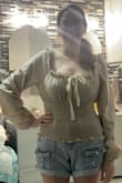 I love this top! It falls a little off the shoulders and is like the one size fits all on the bottom of it! It's perfect for Spring and I'll probably wear it on a night out with friends! - Vanessa E.