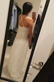 This dress is gorgeous but was a little big on me. I normally am in between a M and L but I would order the smaller size for this one. - Helena W.