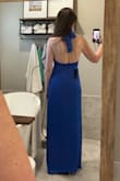 I love this dress so much! It fits perfectly, and the color is stunning in person. I would say, though, it's not super tall girl friendly, I'm 5'5, 120lbs, and it just grazes the floor with a small kitten heel, so I couldn't wear my normal higher heels. But I love everything about this dress and can't wait to wear it! - Jamie C.