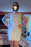 Literally so pretty. I love it. A little tight on the hips. - Rachel M.