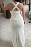 Love this dress. It fits beautifully, a little tight in the chest, but otherwise fits well everywhere else. It's between this dress and another for my elopement. - Tara A.