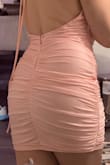 This one is so comfortable, omg. I like my clothes to feel a little bit tight, but I do have some curves. The ribbing on this dress accentuates my body's overall shape without making my curves look lumpy. I missed lacing up the back strands, they're supposed to criss-cross, so that's why my photo looks a little loose in the chest. But I didn't notice because it did feel really good. It also looks amazing from the back!! I'm just not good at selfies lol 

My dress did come with a few dark smudges on the torso, unfortunately. I was going to exchange, but my size is gone now. I was able to carefully wash them out in the sink at least so that's good. - Heather A.