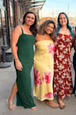 This dress was SO comfortable. A little long on me (5'4) but was ok with heels. It is stretchy and was so easy to move and dance in. - Danielle A.
