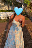 Loved this dress and got so many compliments. Absolutely perfect!!! If you're using my height/weight/size to figure out which size you should order, just know that I had the dress tied as tight as it would go. I still think it was the appropriate size, but if you're any smaller than me, I would go down a size. (I ordered a medium). - Molly H.