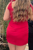 So cute & flattering! I wore it for homecoming, but it can be dressed up or down. Perfect!! The shoulder ties are great. I usually have a hard time with straps. If they are not adjustable, they are usually too big. This was awesome! - Kylie S.