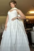 Love the way this feels. So elegant and comfortable. It's just a little structure without being stiff or stifling. I bought a crinoline to go underneath for more volume, I'm putting sticky pads into the cups because they don't have very much structure (more suited to larger chest probably). The only thing I don't like is the the hips are a little low-cut, wish the skirt was higher on the sides for a corset-basque waist. I'll probably have it slightly altered to flatter me better. - Audrey B.