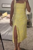 Dress is beautiful and fits perfectly. I am pretty curvy in the butt area so a M is too small for most dresses. - Danielle O.