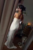 My fiancée and I are eloping in May, and I had the hardest time finding a dress that was beautiful yet budget-friendly. Im normally a size small, and it was true to size yet stretchy material. It made me feel like a bride! - Natalle C.