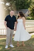 This dress was perfect for engagement pictures outside. It was breathable, flowy, and very comfortable. It does run large and I would go a full size down from your normal size. - Brandi P.