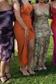This dress fits perfectly. It's super stretchy so it makes it easier to be confident in. The top is a deep V but still attractive. It's comfortable and flattering in the right spots. I would definitely recommend this item to a friend. - Kelley S.