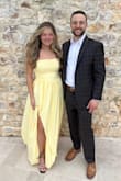 Ordered this for an Italian wedding. It's so soft and comfortable, you don't feel squeezed in. The corset on the back lets you tighten as much as needed. Wasn't worried about pulling it up all night. The color is a deep pale yellow, got lots of compliments. The slit is perfect for dancing! - Maddie W.
