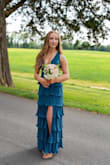 I ordered this dress for my daughter's prom.  When she tried it on, she was shocked at how perfect it fit.  We did take up one of the layers (shorter girl problems).  The color is stunning! - Peggy A.