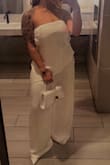 I bought this for my bridal shower, and it was perfect. I received so many compliments, and it was comfy to wear all day. I steamed it before wearing it, and wrinkles came out very quickly. - Kari H.