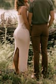 Exactly what I wanted for a photoshoot with my fiance. I loved the asymmetrical cutouts on the sides and the fabric was thick, soft, stretch and comfortable. Will re-wear this dress many times I am sure! - Aislynn A.