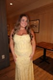 I got so many compliments on this dress! It was stretchy, comfortable, and fit great. The color was also perfect. My only complaint is that the top is a little see through and the wire on the side cut into my arm pit through the night. - Kylee A.